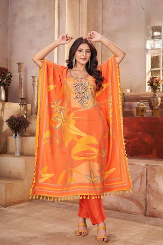 Orange Kaftaan set