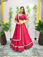Chamkila pink fusion Bollywood georgette readymade Lehenga