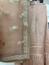 Peach floral frock style sharara