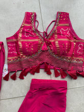 Pink bandhani print palazzo