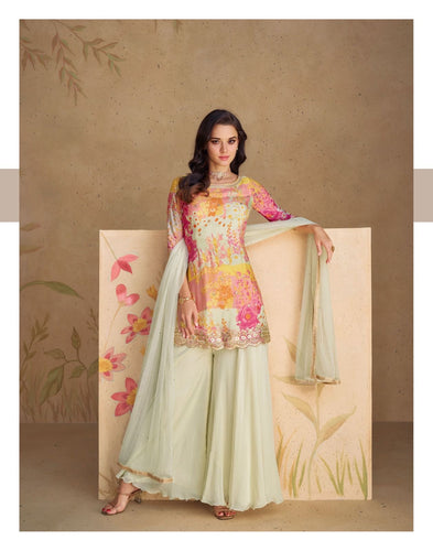 Janisha floral shararas - readymade
