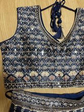 Boutique collection - blue stone and gold Lehenga