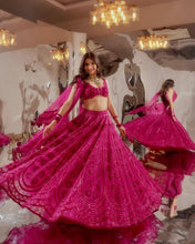 Dark pink Kasturi silk Lehenga