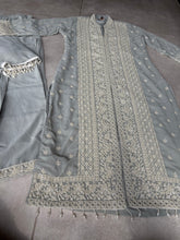 Mist grey palazzo suit