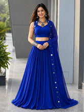 Royal blue flared cotton lehenga / Chaniya Choli