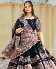 Black mirror work embroidered Chaniya Choli