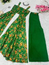Green digital printed stylish palazzo