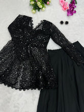 Blazer style sequinned readymade Lehenga