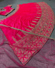 Rani pink satin silk Lehenga