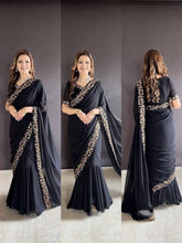 Viral saree gown in black