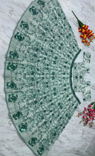 Mint green floral sequinned partywear Lehenga