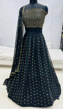 Black and gold georgette Lehenga (perfect for teens too)