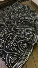 Black silk partywear mirror work Lehenga