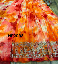 Niks collection - orange shaded anarkali