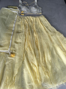 Boutique collection - yellow pearl work stylish lehenga