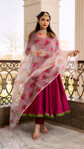 Magenta lily gown (plus size options up to 64 inches bust)