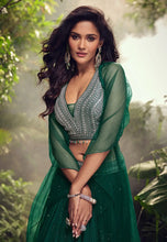 Bottle green readymade Lehenga