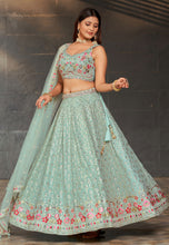Karla collection - sky blue Lehenga