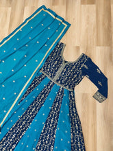 Two coloured panelled anarkali