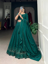 Bottle Green radiant and regal georgette Lehenga