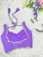 Pure georgette lilac plain Lehenga