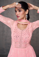 Janisha - readymade pastel pink georgette anarkali
