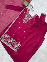 Crunchy silk hot pink palazzo set