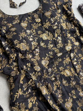Black and gold brocade suit with 2 options for pants