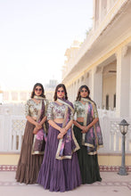 Mehendi green flaired Lehenga and stylish