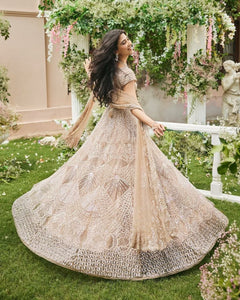 Lavender diamond net embellished Lehenga