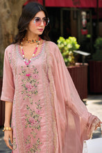 Pink organza salwaar suit - gurudwara wedding