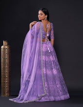 Lilac shimmer Lehenga