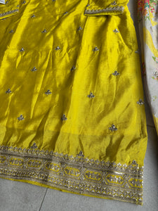 Chinon silk with yellow floral bliss palazzo set