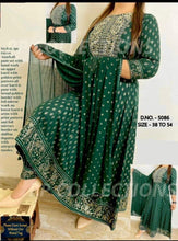 Bottle green rayon salwaar kameez readymade (up to 54 inches)