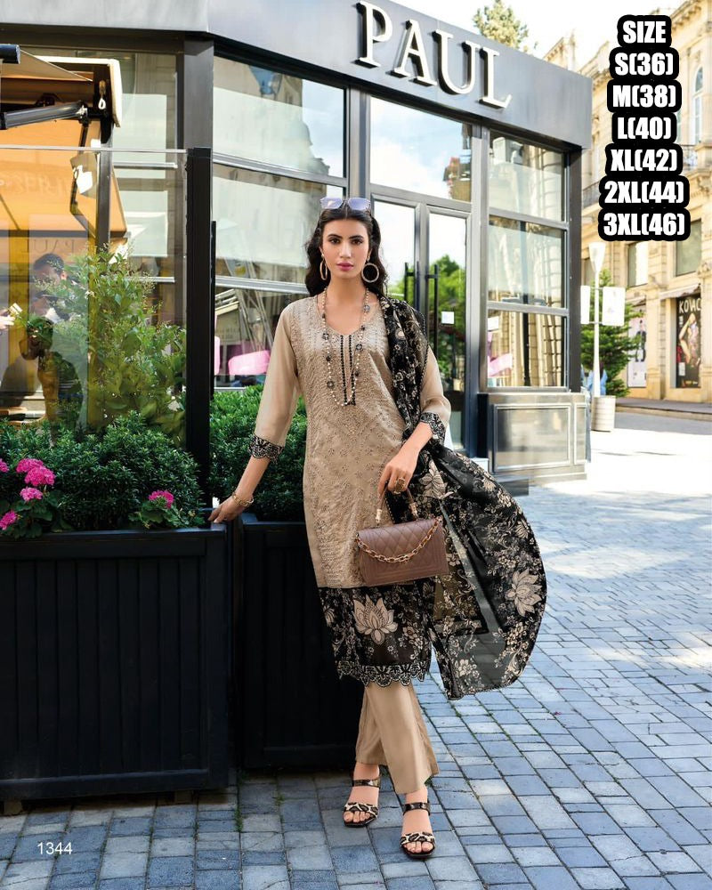 Beige salwaar suit