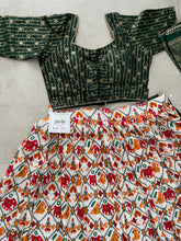 Green Dola silk and patola print Lehenga