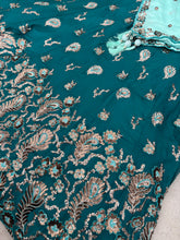 Forest Green embroidered Lehenga with contrasting dupatta
