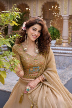Pure crunchy gold simple Lehenga