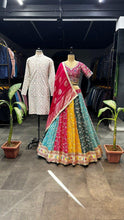 Raja rani traditional bandhani print pink readymade Lehenga (matching men’s kurta available)