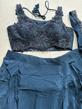 Midnight blue simple and elegant lehenga