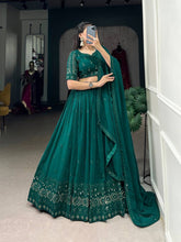 Bottle Green radiant and regal georgette Lehenga