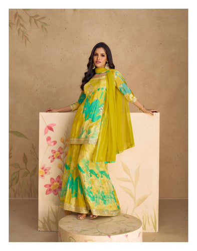 Janisha floral shararas - readymade