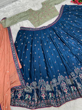 Navy blue elephant Lehenga