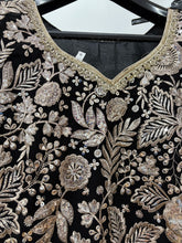 Black and gold sharara suit (plus size)