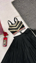 Black gamthi and mirror work pure cotton Chaniya Choli