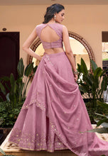 Pink Lehenga with pearl coding (skirt stitched)