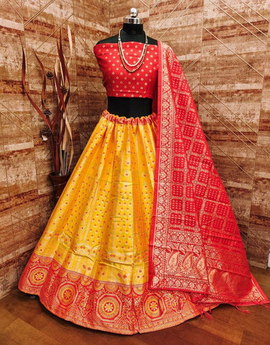 Brocade and Banarasi silk Lehenga
