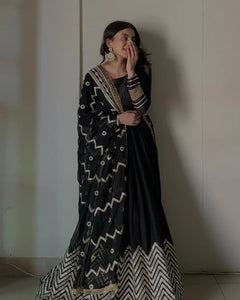 Simple and elegant black Lehenga