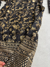 Black and gold brocade suit with 2 options for pants