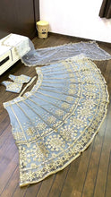 Grey and gold Lehenga